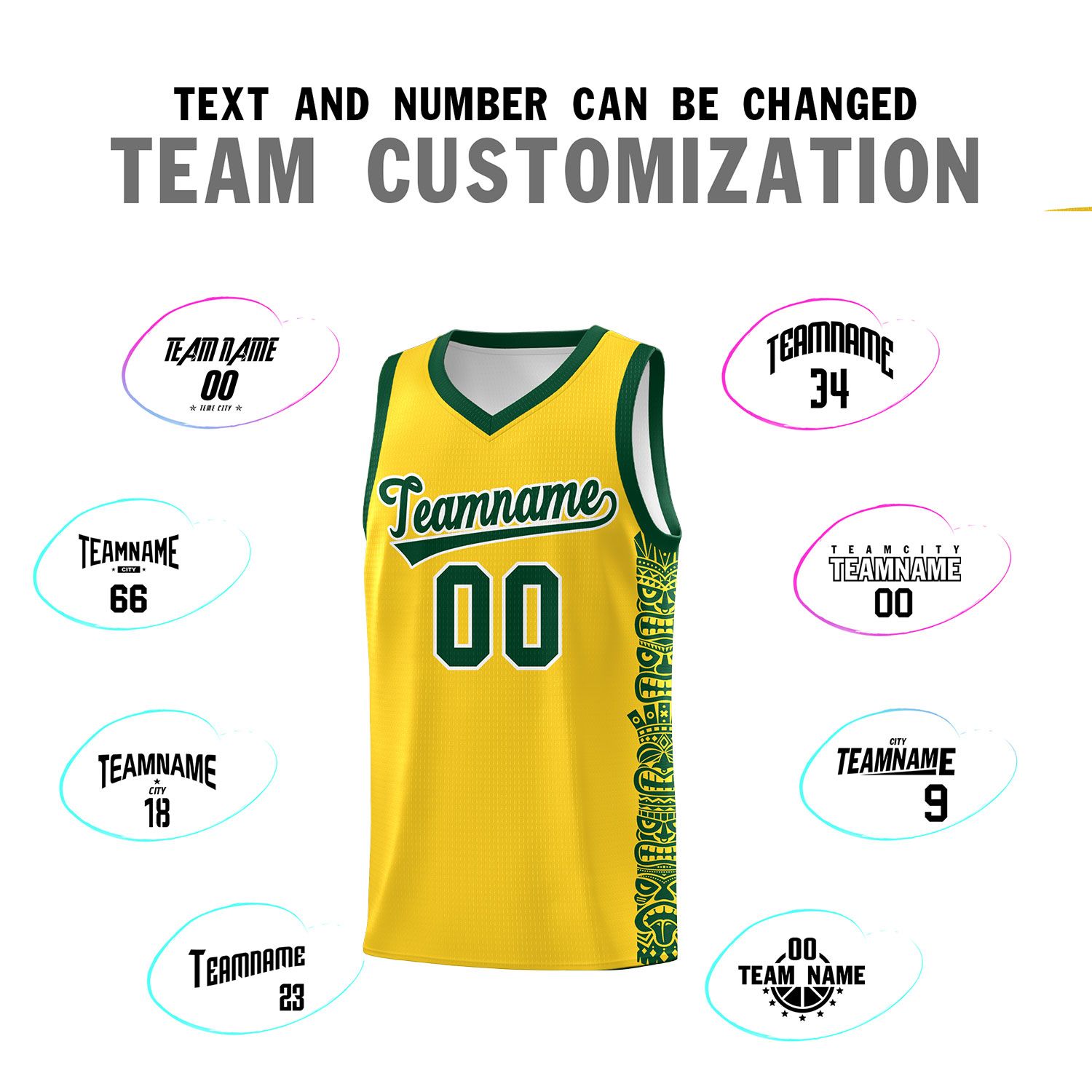 Custom Gold Gold Personalized Indians Pattern Sets Sports Uniform Basketball Jersey