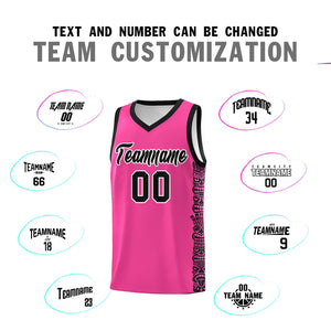 Custom Pink Black Personalized Indians Pattern Sets Sports Uniform Basketball Jersey