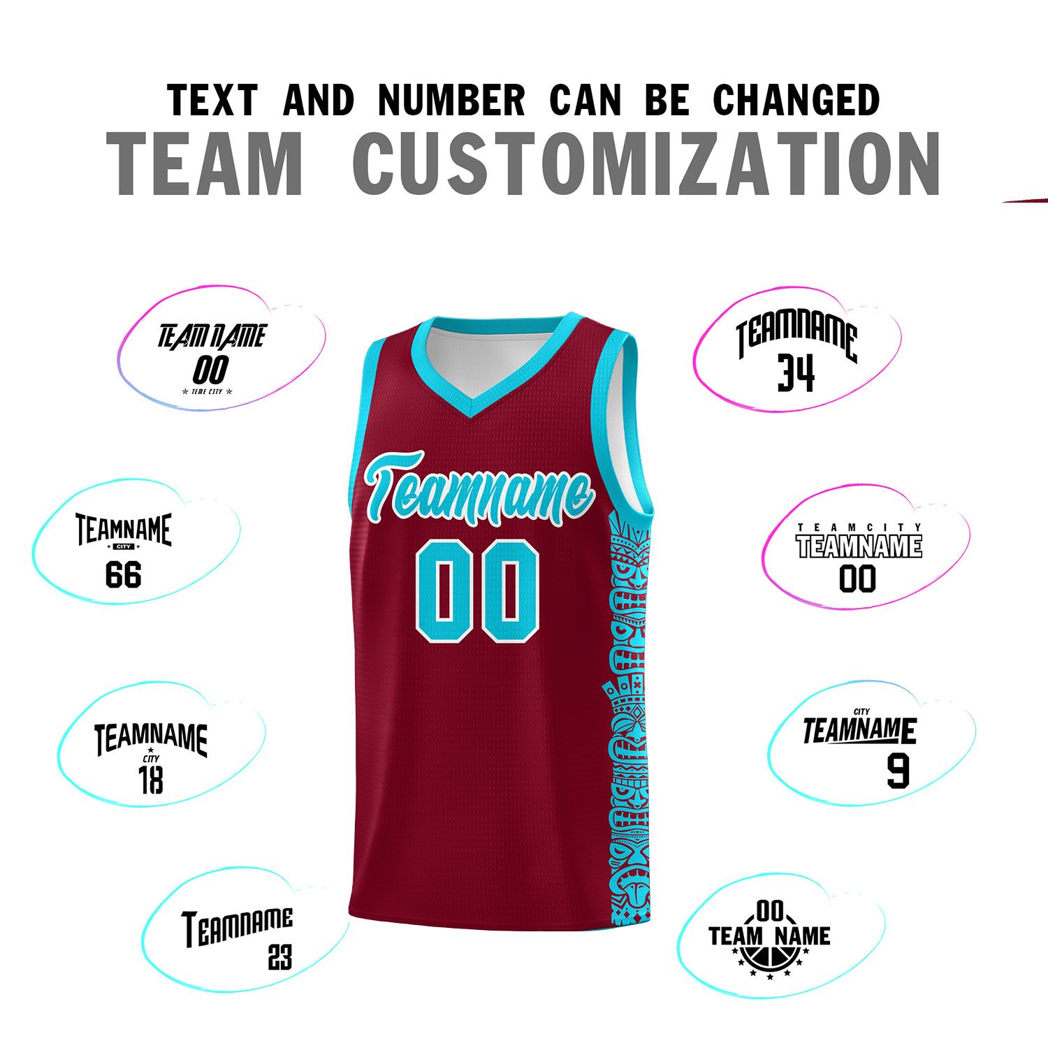 Custom Crimson Sky Blue Personalized Indians Pattern Sets Sports Uniform Basketball Jersey