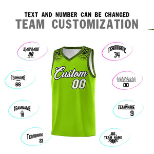 Custom Green Black Personalized Indians Print Sets Sports Uniform Basketball Jersey