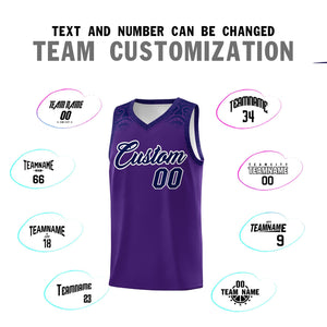 Custom Purple Royal Personalized Indians Print Sets Sports Uniform Basketball Jersey