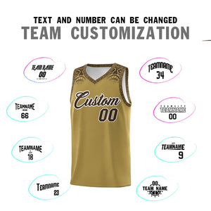 Custom Desert Yellow Brown Personalized Indians Print Sets Sports Uniform Basketball Jersey