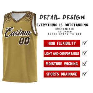 Custom Desert Yellow Brown Personalized Indians Print Sets Sports Uniform Basketball Jersey