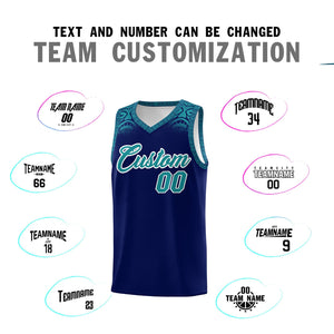 Custom Royal Aqua Personalized Indians Print Sets Sports Uniform Basketball Jersey