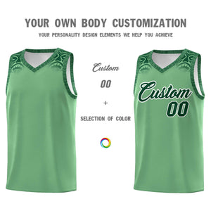 Custom Green Green Personalized Indians Print Sets Sports Uniform Basketball Jersey