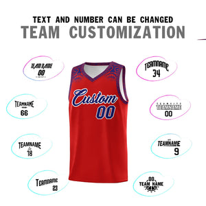 Custom Red Purple Personalized Indians Print Sets Sports Uniform Basketball Jersey