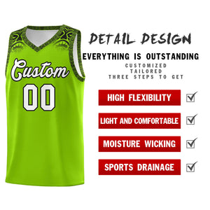 Custom Green Black Personalized Indians Print Sets Sports Uniform Basketball Jersey