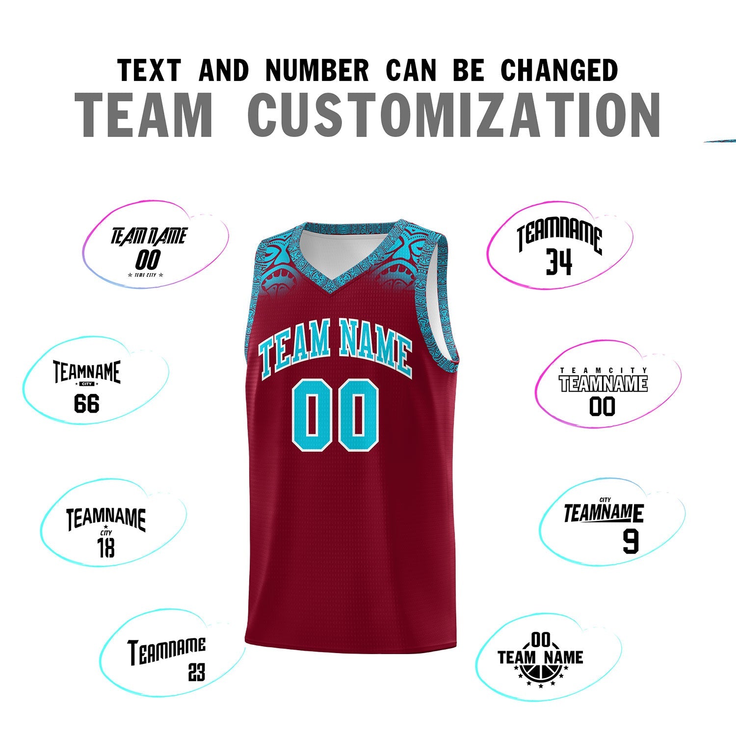 Custom Crimson Sky Blue Personalized Indians Print Sets Sports Uniform Basketball Jersey