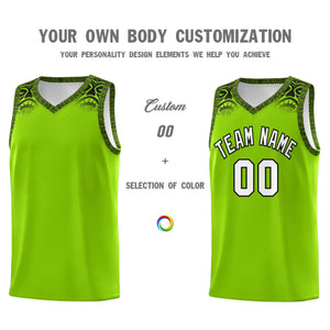 Custom Green Black Personalized Indians Print Sets Sports Uniform Basketball Jersey