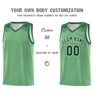 Custom Green Green Personalized Indians Print Sets Sports Uniform Basketball Jersey