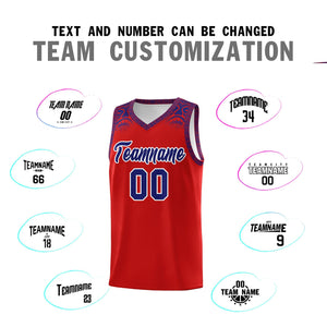 Custom Red Purple Personalized Indians Print Sets Sports Uniform Basketball Jersey