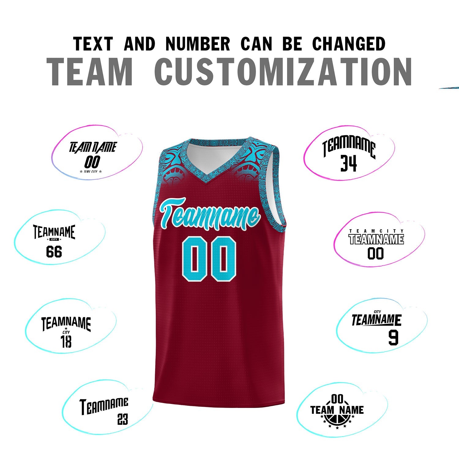 Custom Crimson Sky Blue Personalized Indians Print Sets Sports Uniform Basketball Jersey