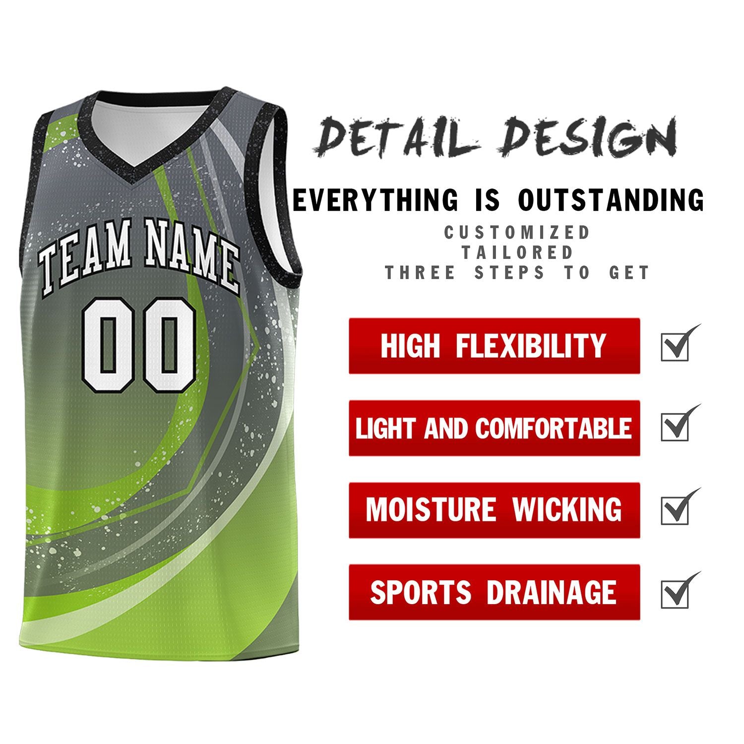 Custom Dark Gray Neon Green Personalized Galaxy Graffiti Pattern Sports Uniform Basketball Jersey