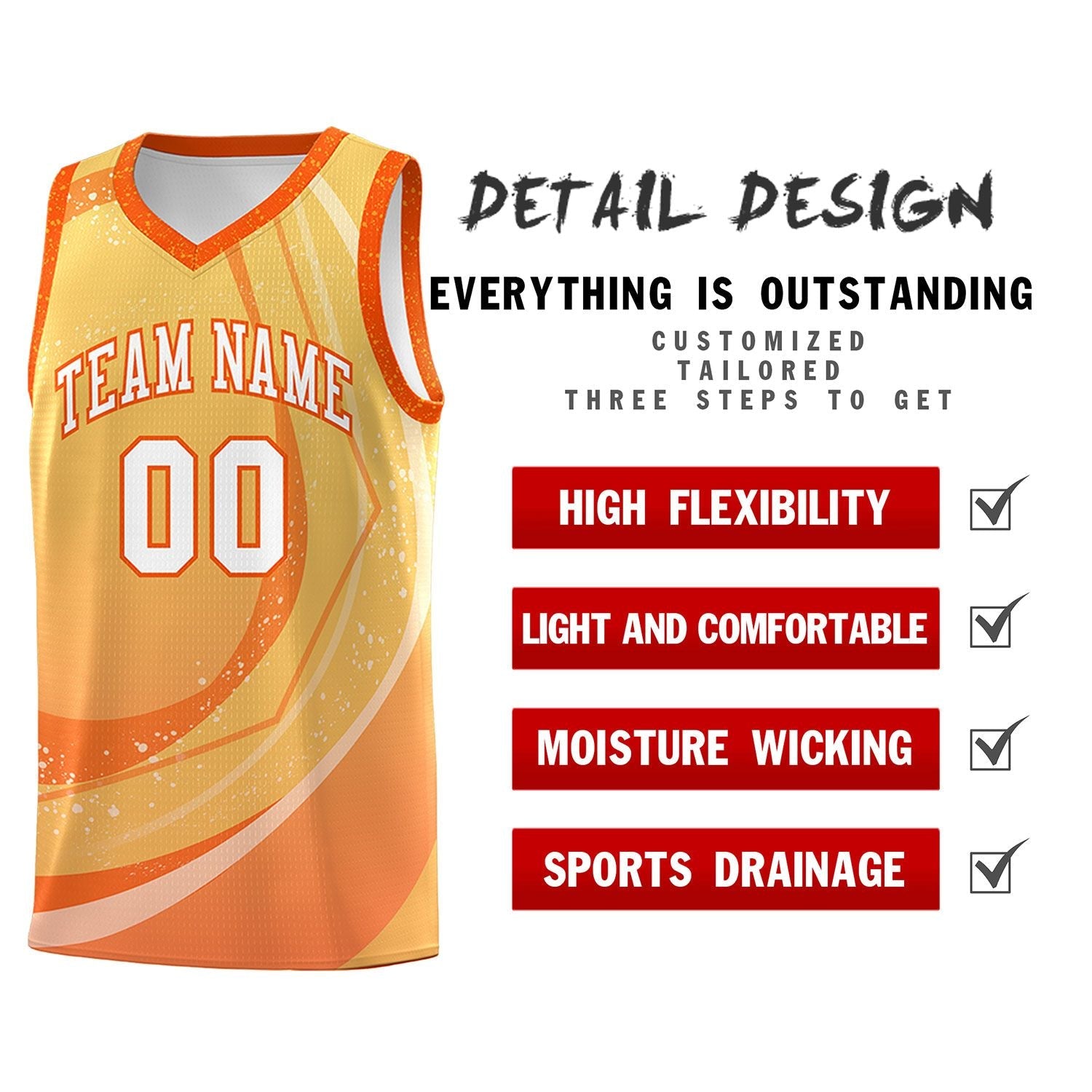 Custom Light Orange Orange Personalized Galaxy Graffiti Pattern Sports Uniform Basketball Jersey