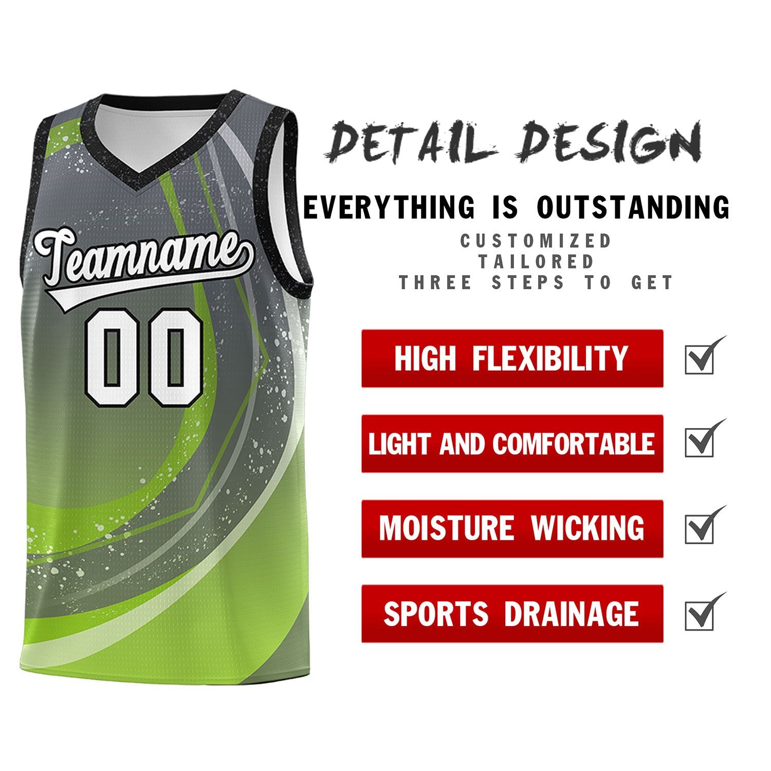 Custom Dark Gray Neon Green Personalized Galaxy Graffiti Pattern Sports Uniform Basketball Jersey