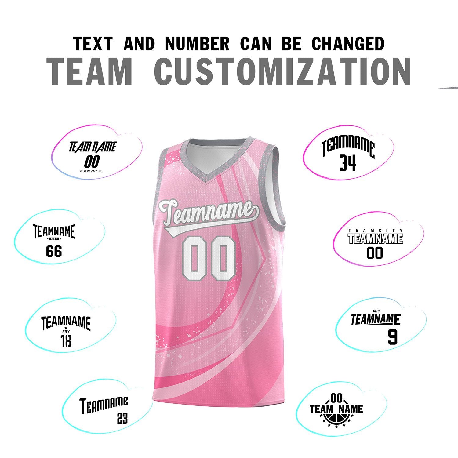 Custom Light Pink Pink Personalized Galaxy Graffiti Pattern Sports Uniform Basketball Jersey