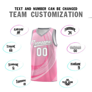 Custom Light Pink Pink Personalized Galaxy Graffiti Pattern Sports Uniform Basketball Jersey