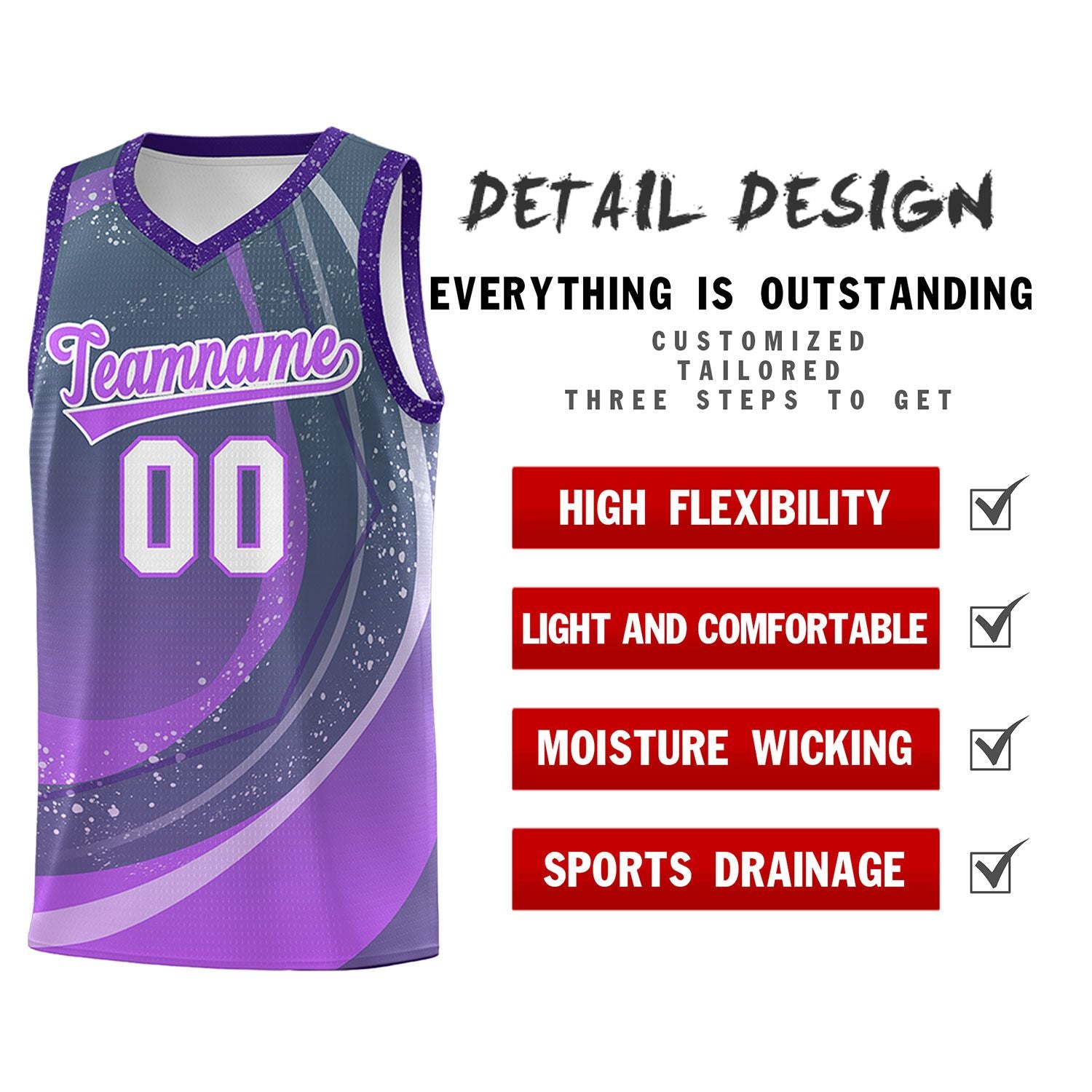 Custom Dark Gray Purple Personalized Galaxy Graffiti Pattern Sports Uniform Basketball Jersey