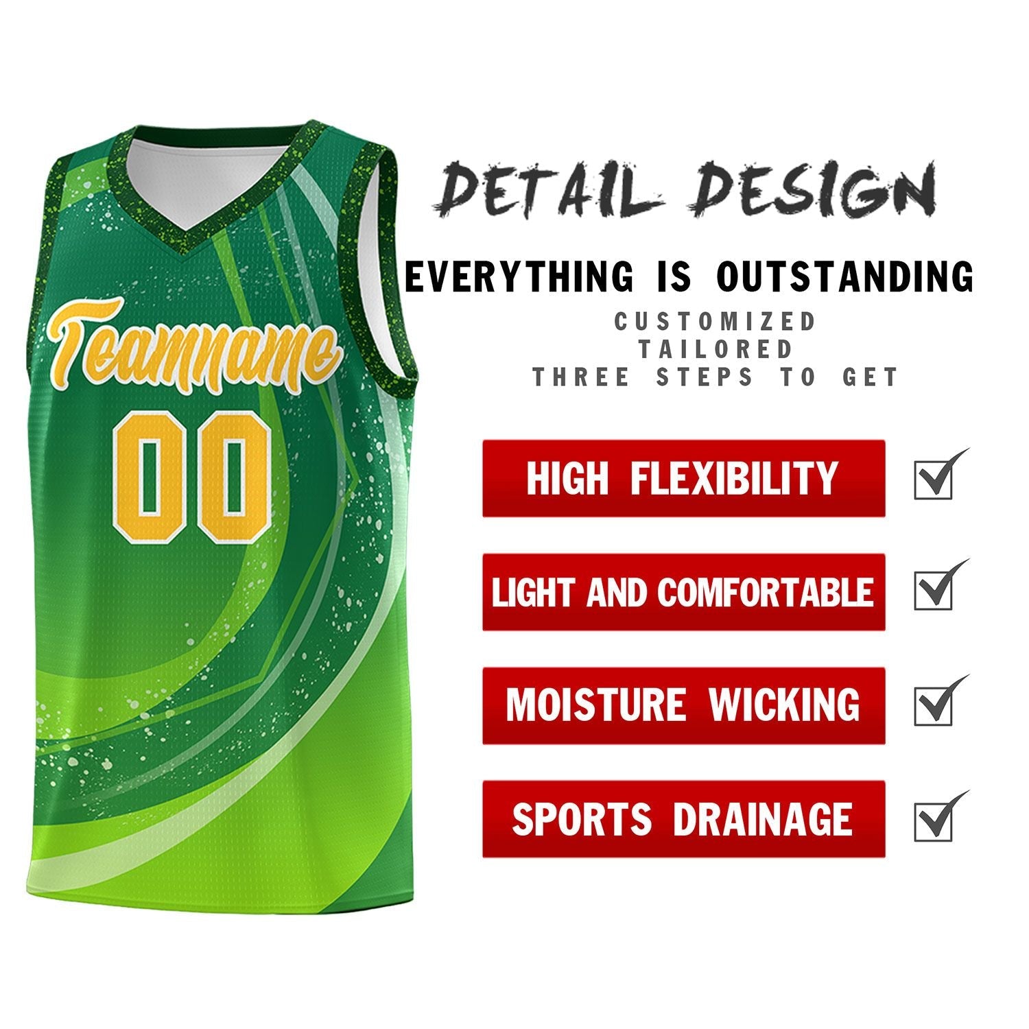 Custom Kelly Green Neon Green Personalized Galaxy Graffiti Pattern Sports Uniform Basketball Jersey