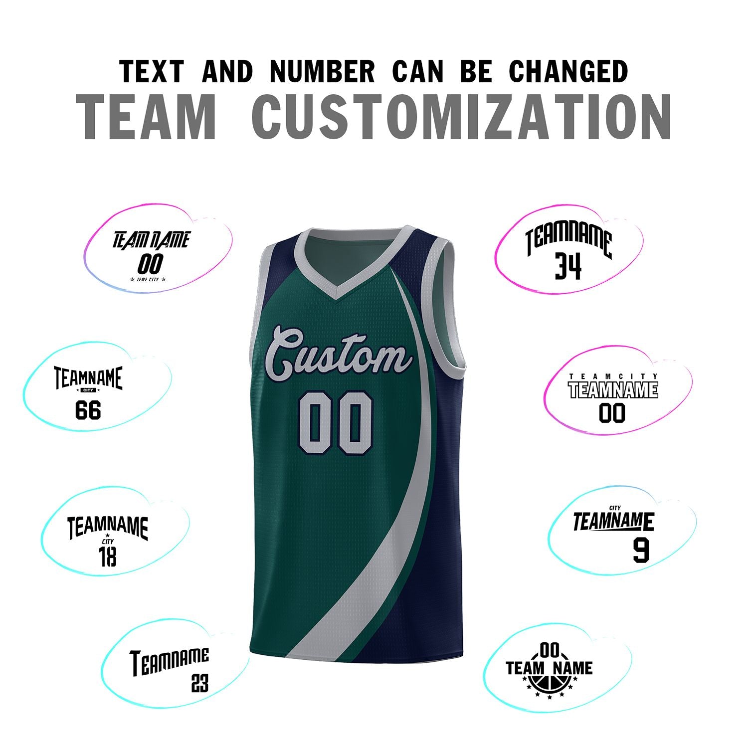 Custom Aqua Gray-Navy Color Block Sports Uniform Basketball Jersey