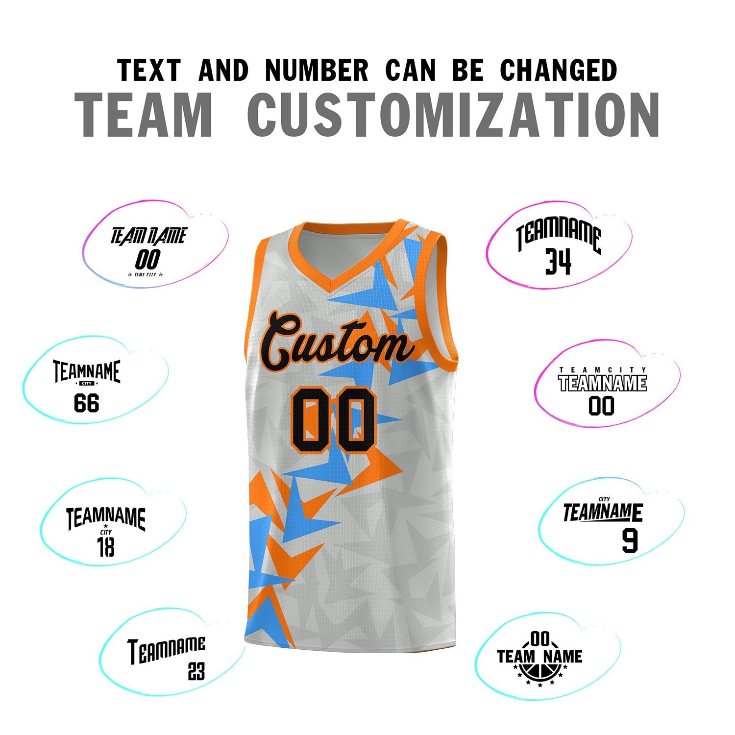 Custom Gray Boomerang Pattern Sets Basketball Jersey