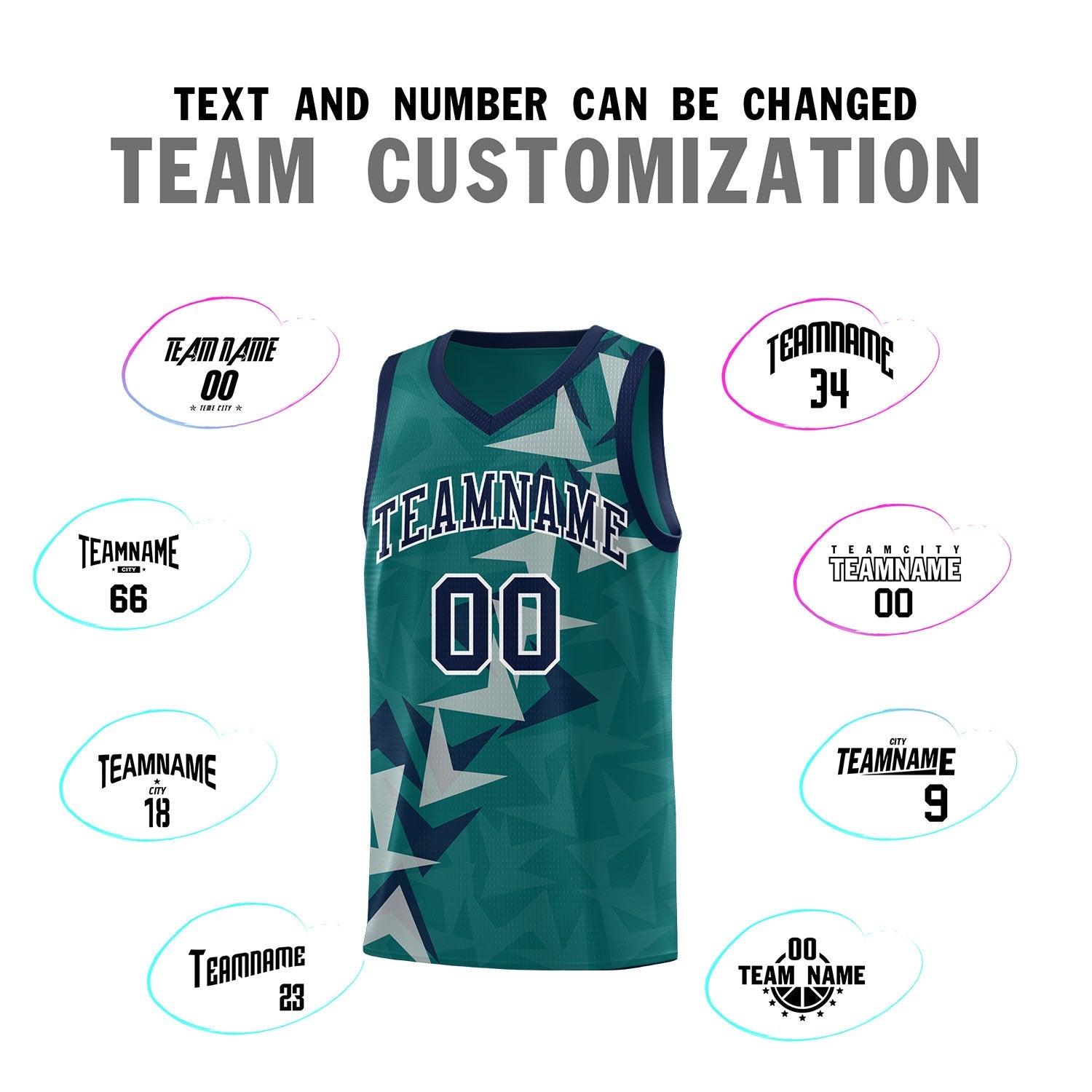 Custom Aqua Boomerang Pattern Sets Basketball Jersey