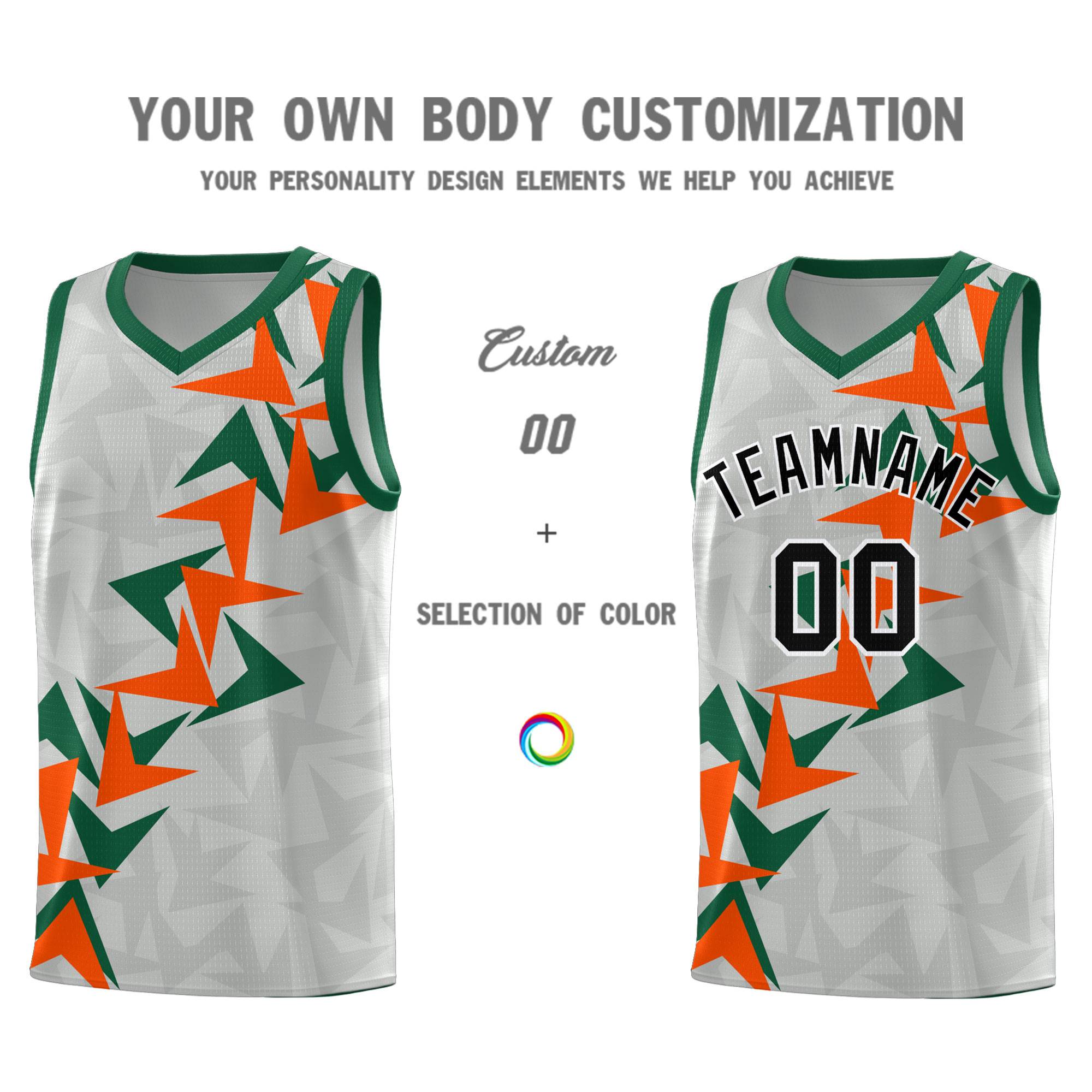 Custom Gray Boomerang Pattern Sets Basketball Jersey