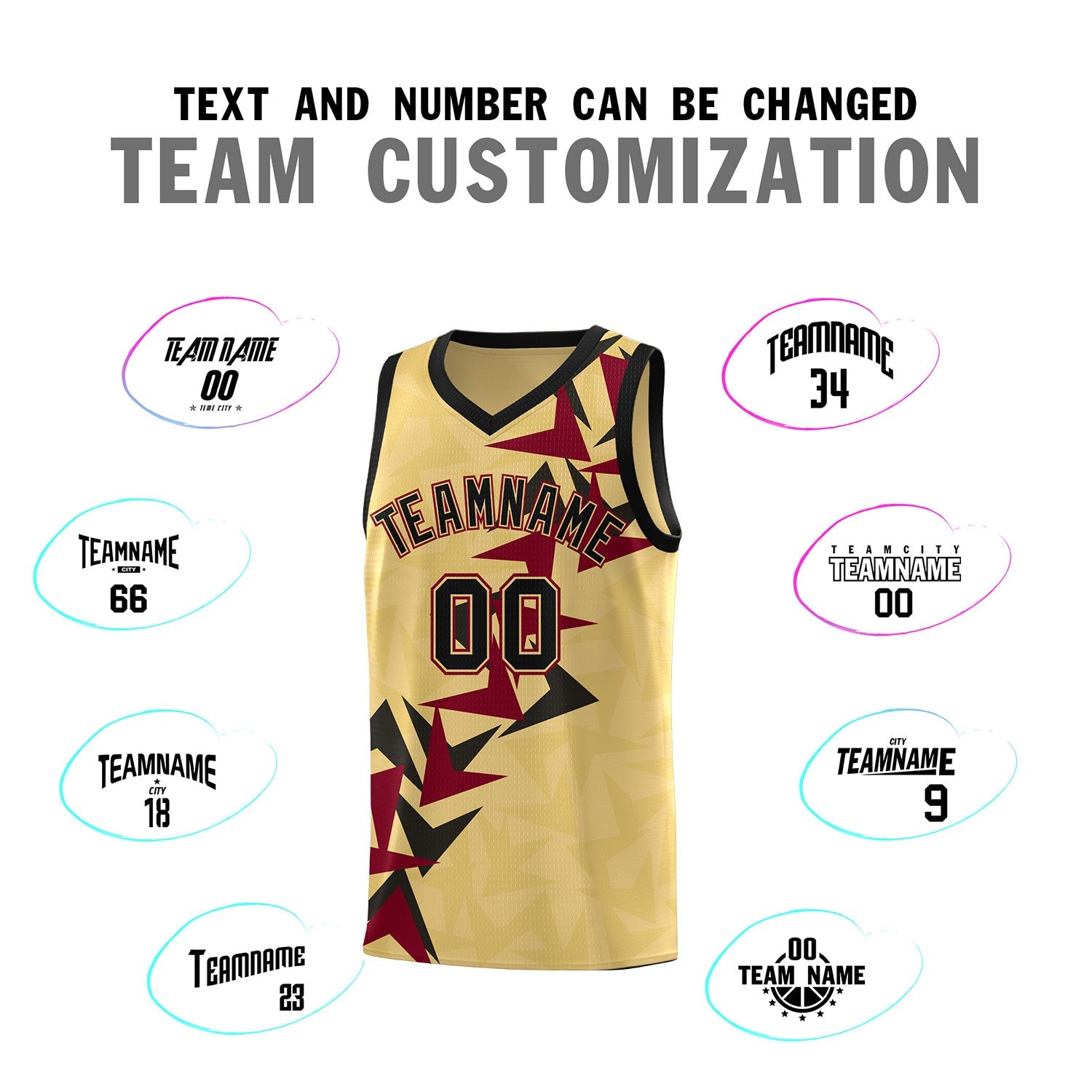 Custom Khaki Boomerang Pattern Sets Basketball Jersey