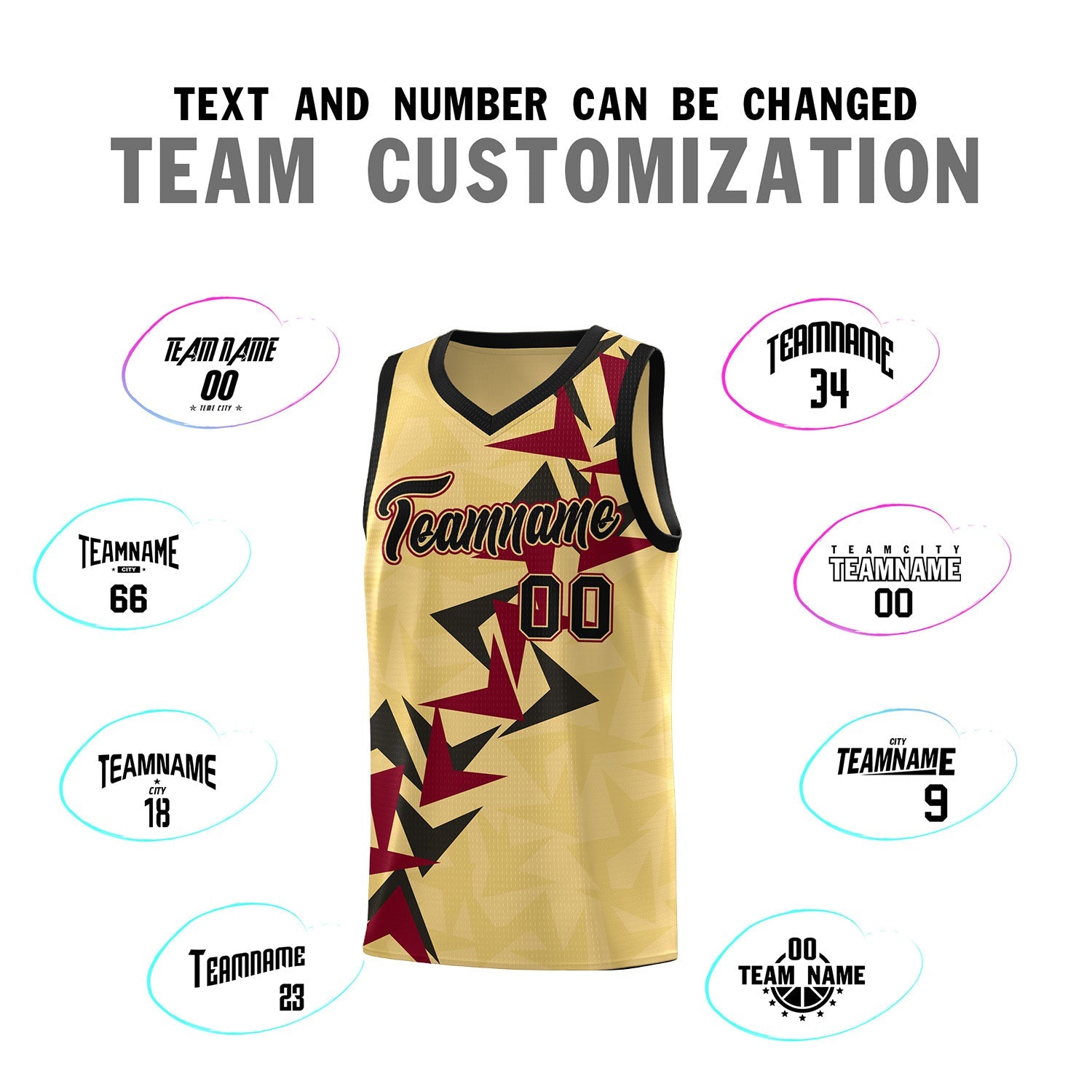 Custom Khaki Boomerang Pattern Sets Basketball Jersey