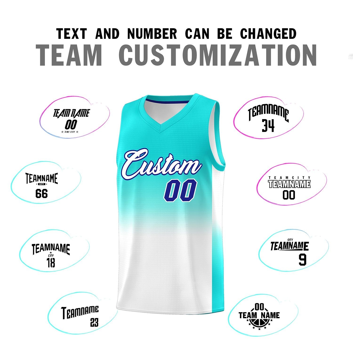 Custom Bright Green White Gradient Fashion Sets Sports Uniform Basketball Jersey