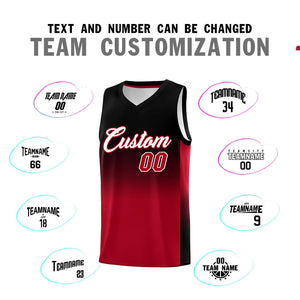 Custom Black Red Gradient Fashion Sets Sports Uniform Basketball Jersey