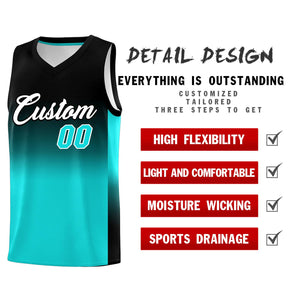 Custom Black Bright Green Gradient Fashion Sets Sports Uniform Basketball Jersey