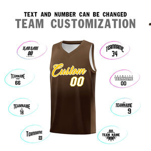 Custom Light Brown Brown Gradient Fashion Sets Sports Uniform Basketball Jersey