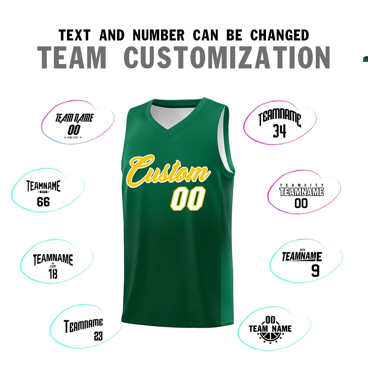 Custom Kelly Green Green Gradient Fashion Sets Sports Uniform Basketball Jersey