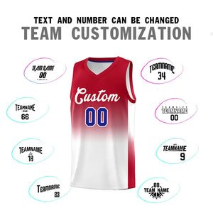 Custom Red White Gradient Fashion Sets Sports Uniform Basketball Jersey