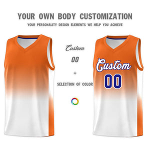 Custom Orange White Gradient Fashion Sets Sports Uniform Basketball Jersey