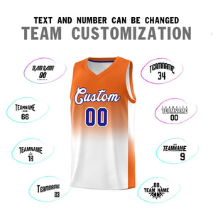 Custom Orange White Gradient Fashion Sets Sports Uniform Basketball Jersey