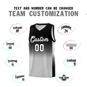 Custom Black Gray Gradient Fashion Sets Sports Uniform Basketball Jersey