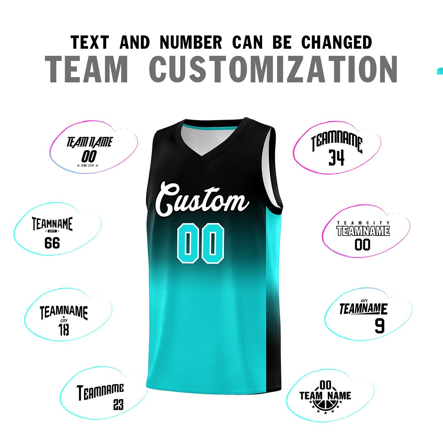 Custom Black Bright Green Gradient Fashion Sets Sports Uniform Basketball Jersey