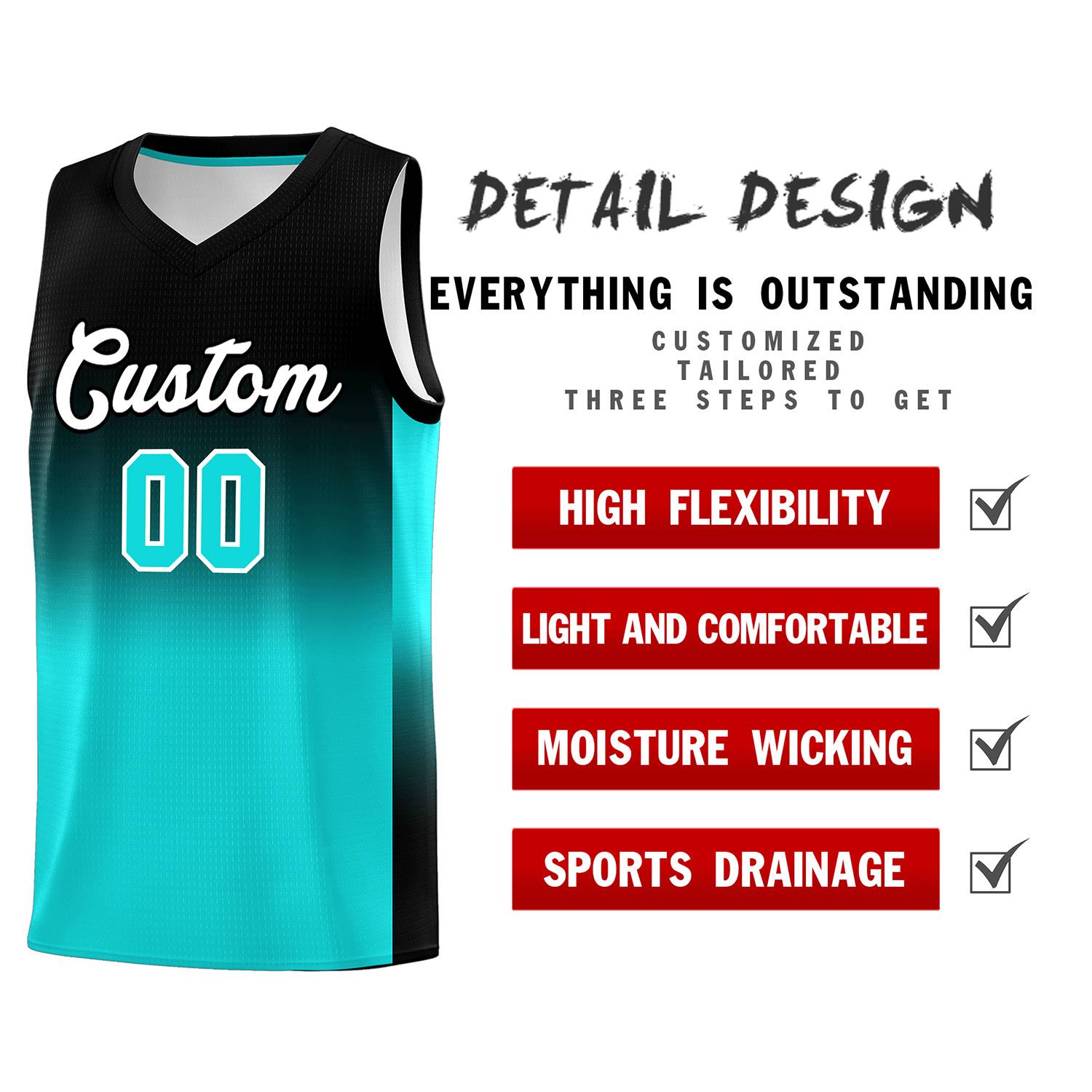 Custom Black Bright Green Gradient Fashion Sets Sports Uniform Basketball Jersey