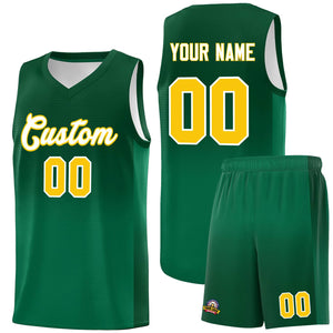 Custom Green Kelly Green Gradient Fashion Sets Sports Uniform Basketball Jersey