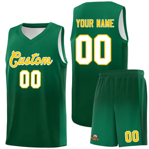 Custom Kelly Green Green Gradient Fashion Sets Sports Uniform Basketball Jersey