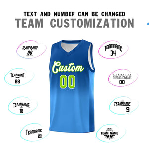 Custom Royal Powder Blue Gradient Fashion Sets Sports Uniform Basketball Jersey