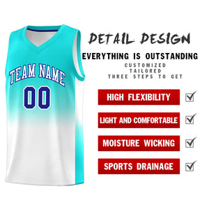 Custom Bright Green White Gradient Fashion Sets Sports Uniform Basketball Jersey