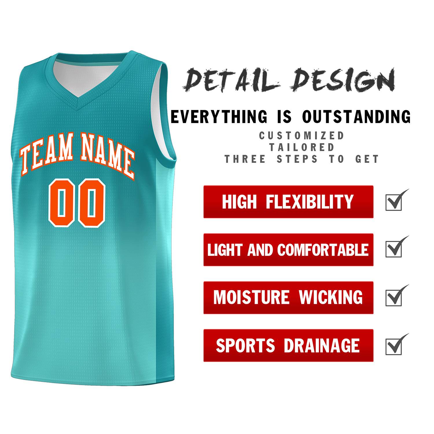 Custom Aqua Bright Green Gradient Fashion Sets Sports Uniform Basketball Jersey