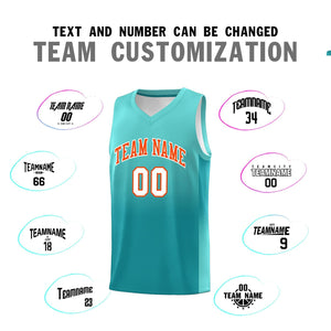 Custom Bright Green Aqua Gradient Fashion Sets Sports Uniform Basketball Jersey