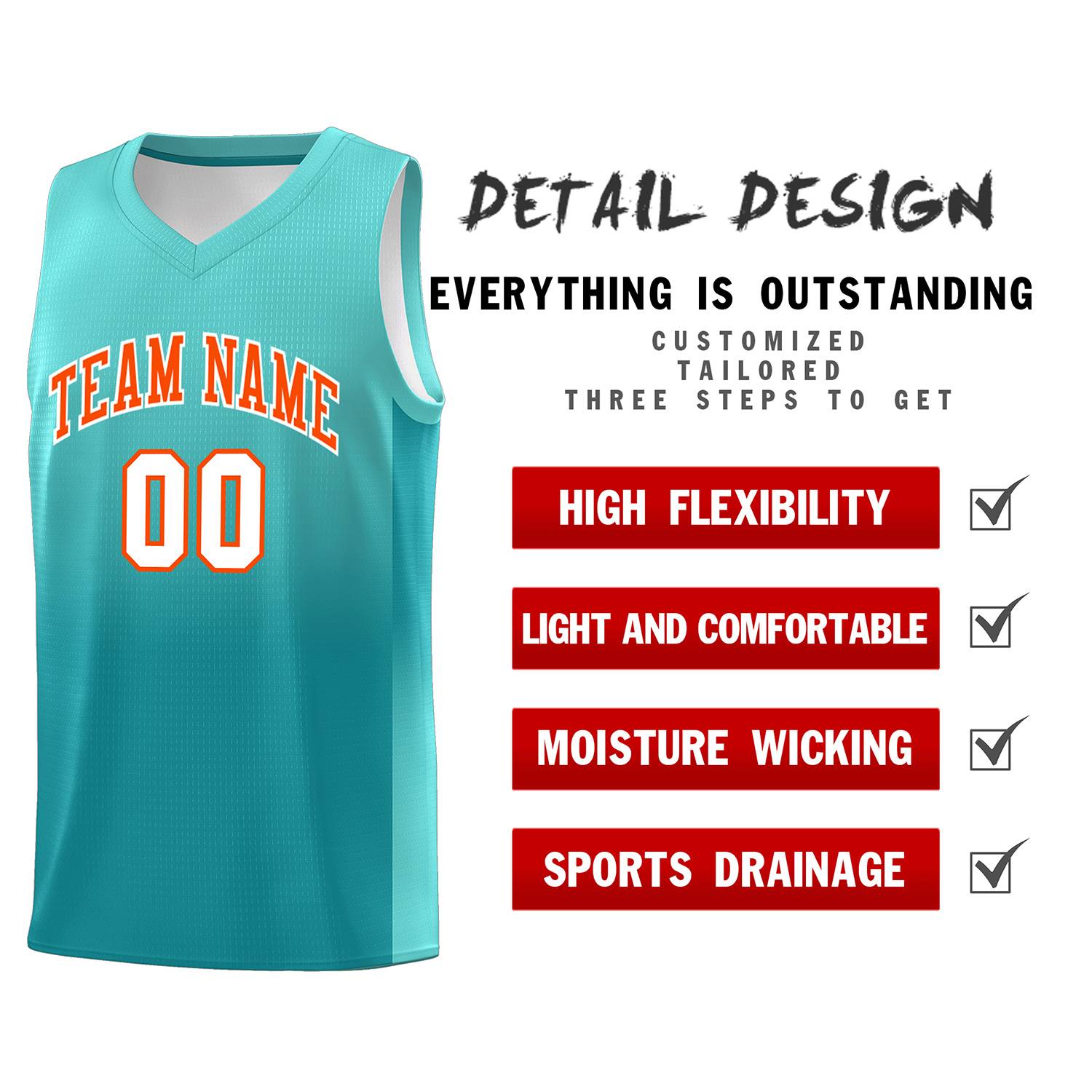 Custom Bright Green Aqua Gradient Fashion Sets Sports Uniform Basketball Jersey