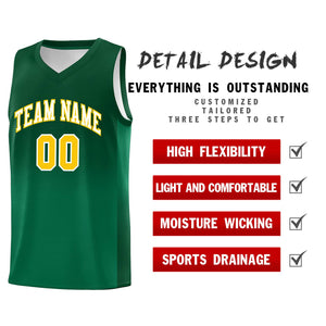 Custom Green Kelly Green Gradient Fashion Sets Sports Uniform Basketball Jersey