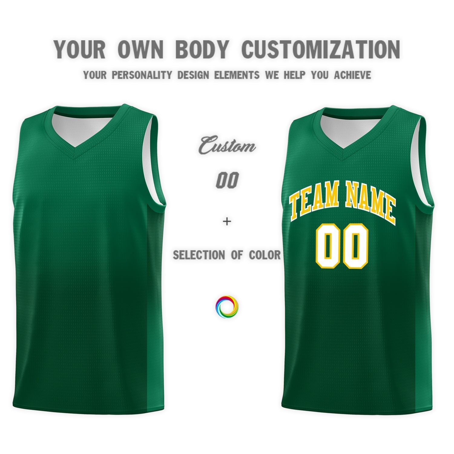 Custom Kelly Green Green Gradient Fashion Sets Sports Uniform Basketball Jersey