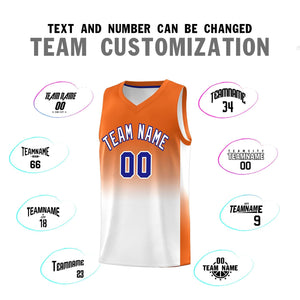 Custom Orange White Gradient Fashion Sets Sports Uniform Basketball Jersey